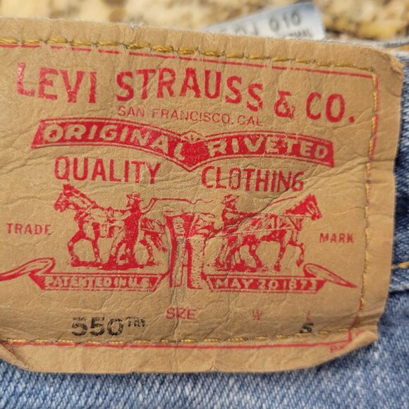 VTG 90s LEVI'S 550 Women's Blue Jeans Relaxed Fit Tapered Light Wash Sz 14S - Picture 2 of 6
